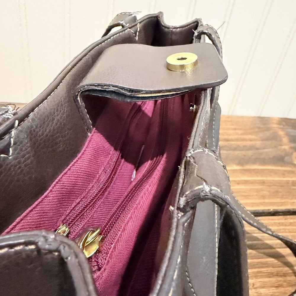 The Sak Original Small Brown Pebbled Shoulder 100% Leather - Picture 6 of 12